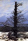 Famous Snow Paintings - The Oaktree in the Snow